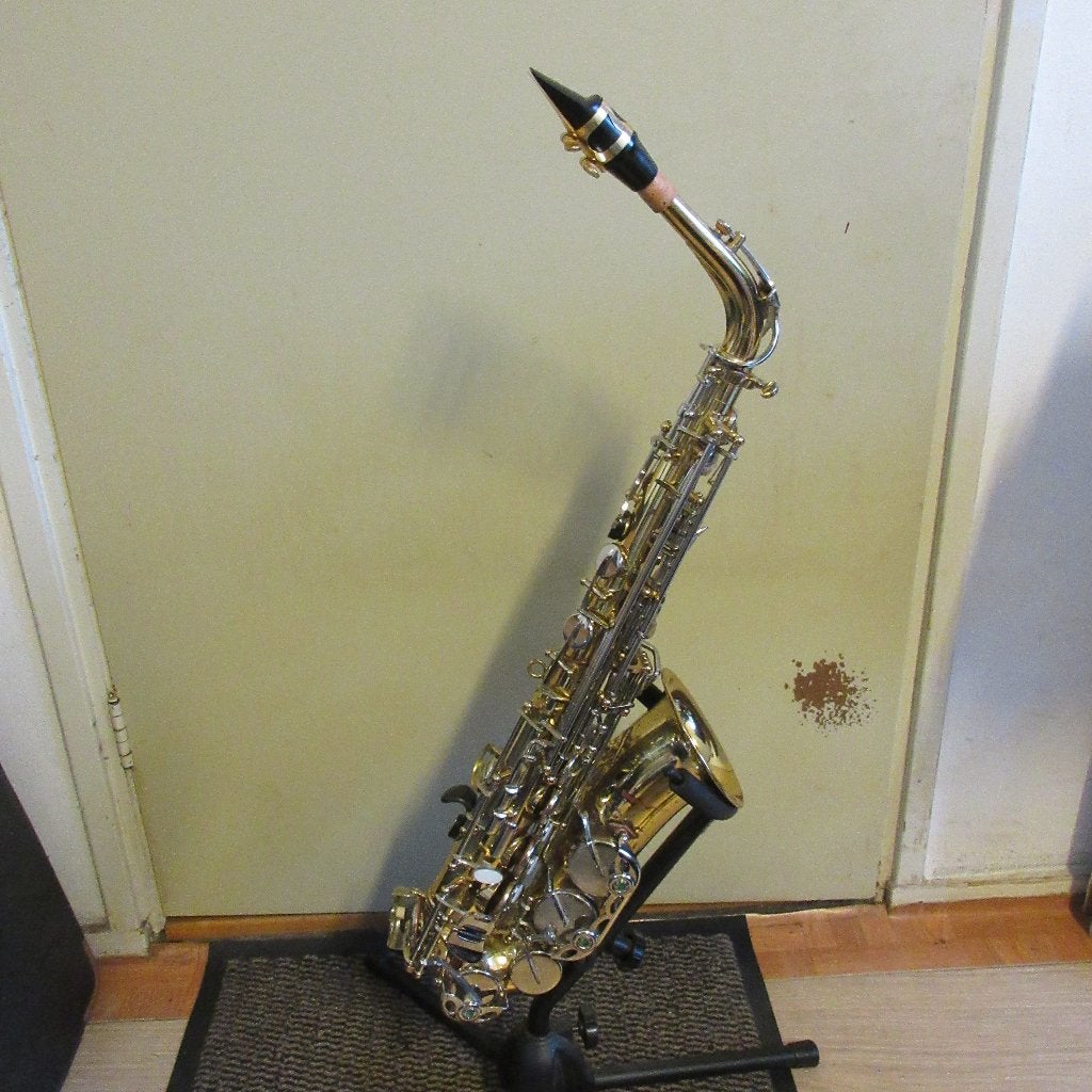 bespeelbare alt saxofoon, Ophalen of Verzenden, Gebruikt, Alt, Met koffer