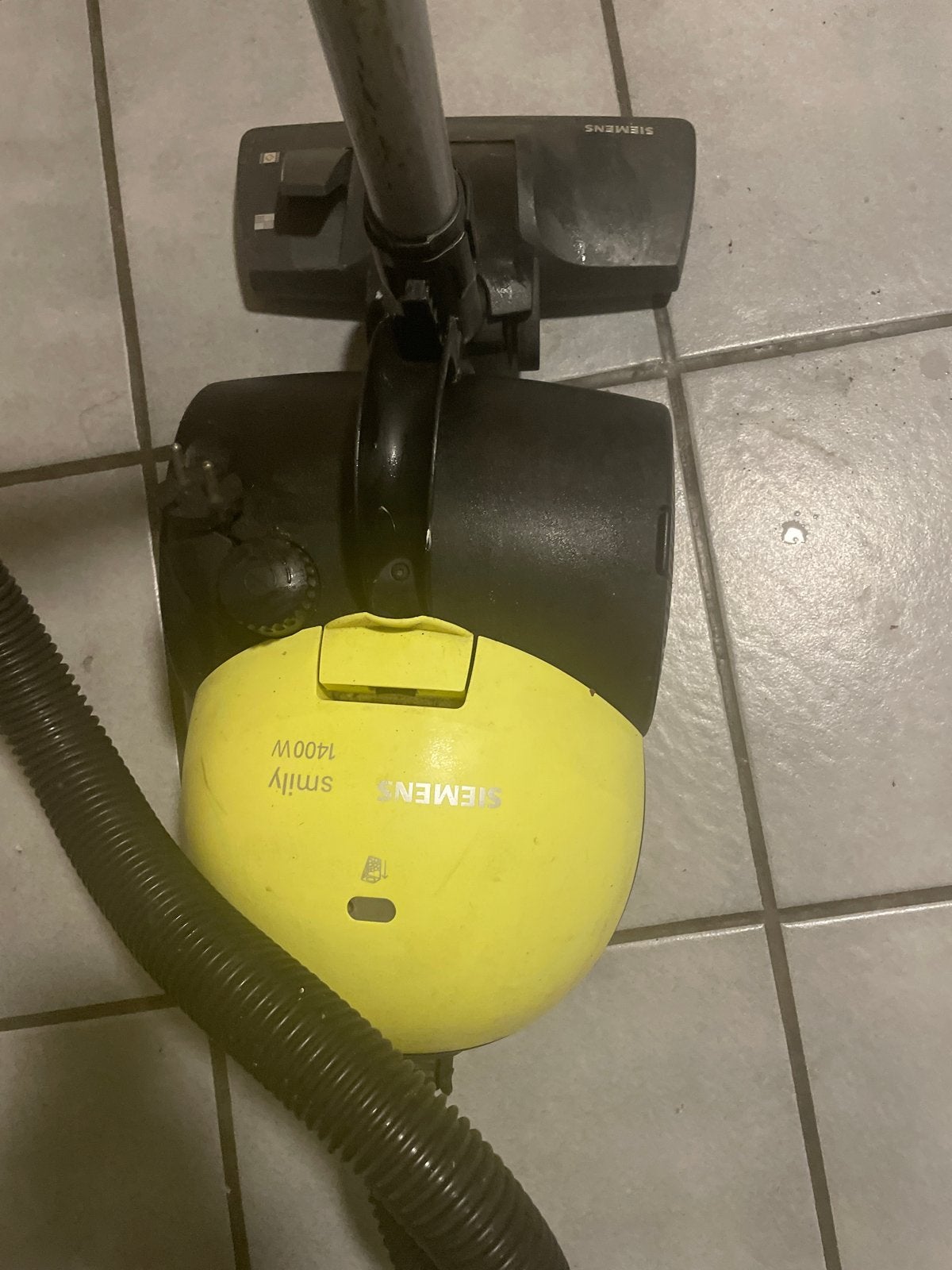 Siemens Smily 1400W Sledestofzuiger - Geel/Zwart, Siemens, Gebruikt, Sledestofzuiger, 1200 tot 1600 watt