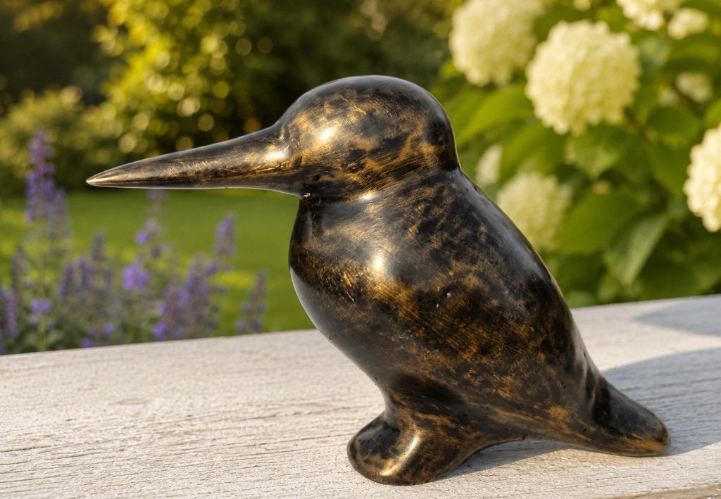 ABSTRACTE IJSVOGEL / bronzen beeld