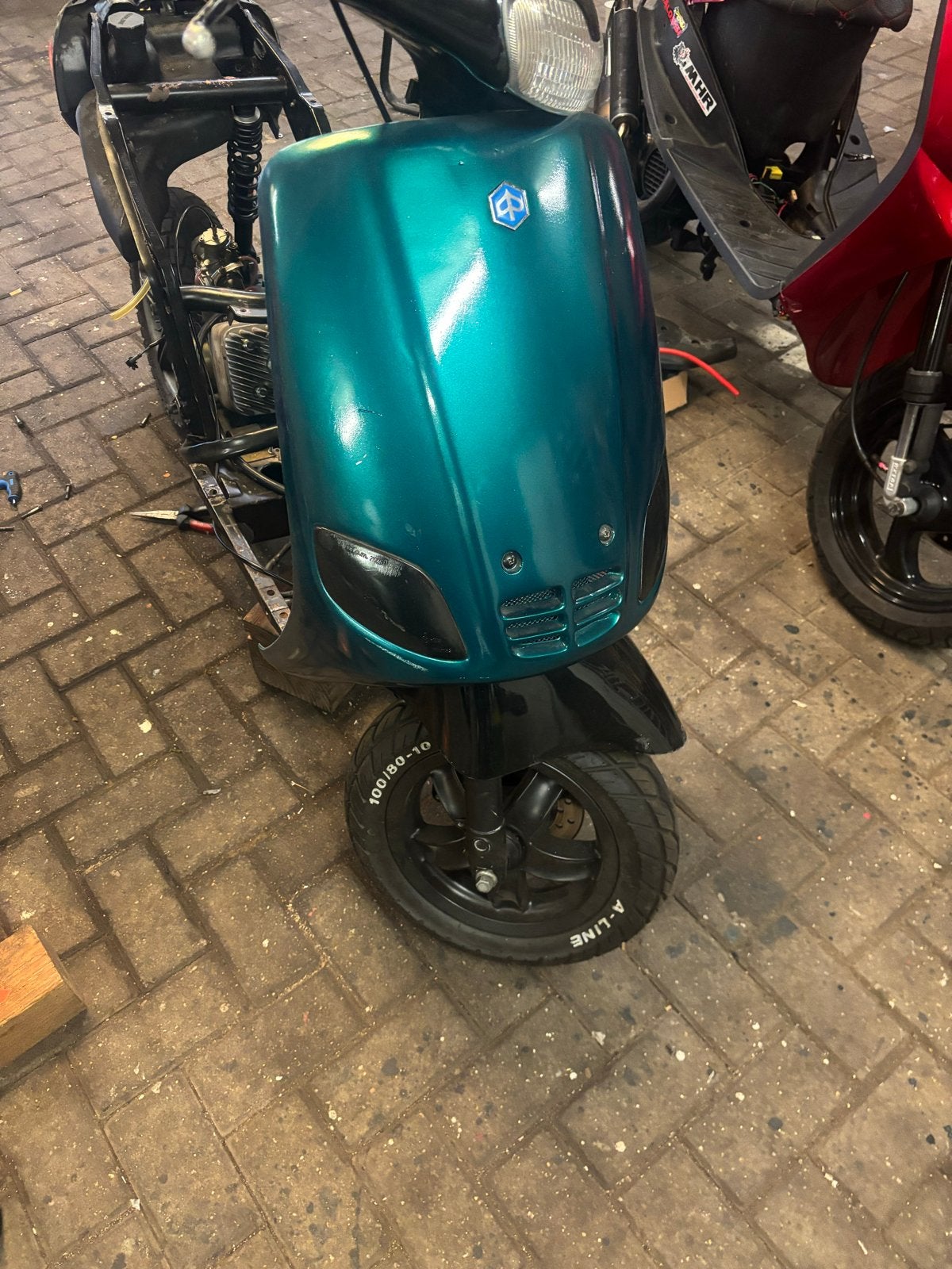 Piaggio type 3 frame met brom plaat, Ophalen, Tweetakt, Gebruikt, Maximaal 45 km/u