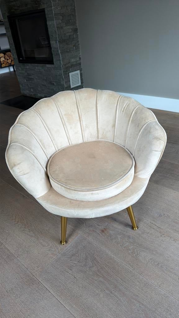 Kinder schelp stoel, Huis en Inrichting, Banken | Sofa's en Chaises Longues, Ophalen of Verzenden, Zo goed als nieuw, Eenpersoons