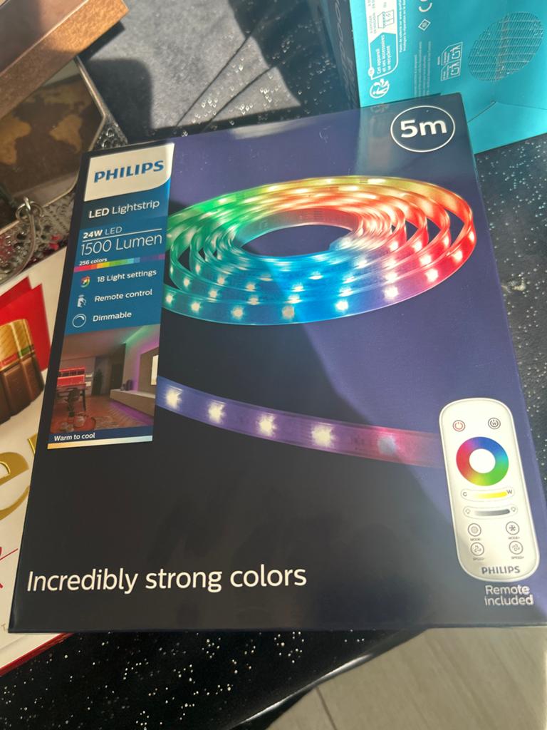 Philips LED Lichtstrip 5m - RGB Kleuren & Afstandsbediening, Ophalen of Verzenden, Nieuw