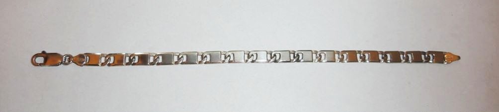 Armband 925 zilver platte schakels, Sieraden, Tassen en Uiterlijk, Armbanden, Ophalen of Verzenden, Nieuw, Zilver, Zilver