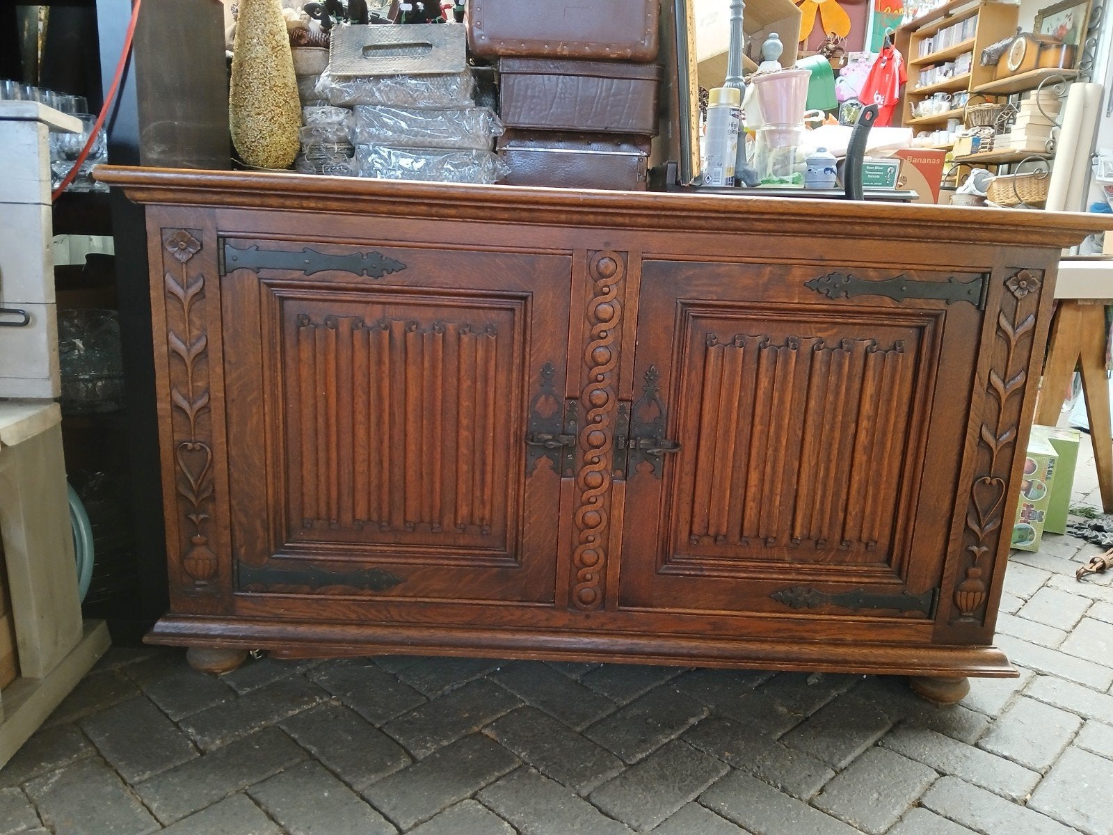 Antieke eiken kast, Ophalen