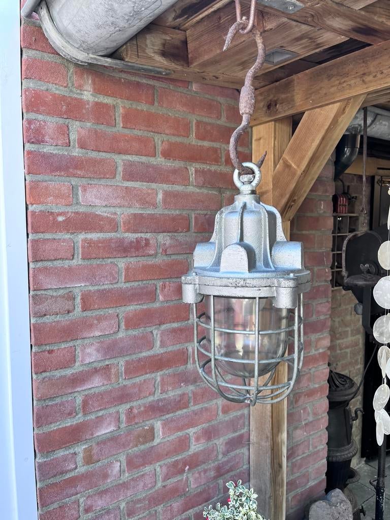 Industriële hanglamp korflamp kooilamp IR  Rotterdam, Ophalen, Gebruikt, Metaal, Minder dan 50 cm
