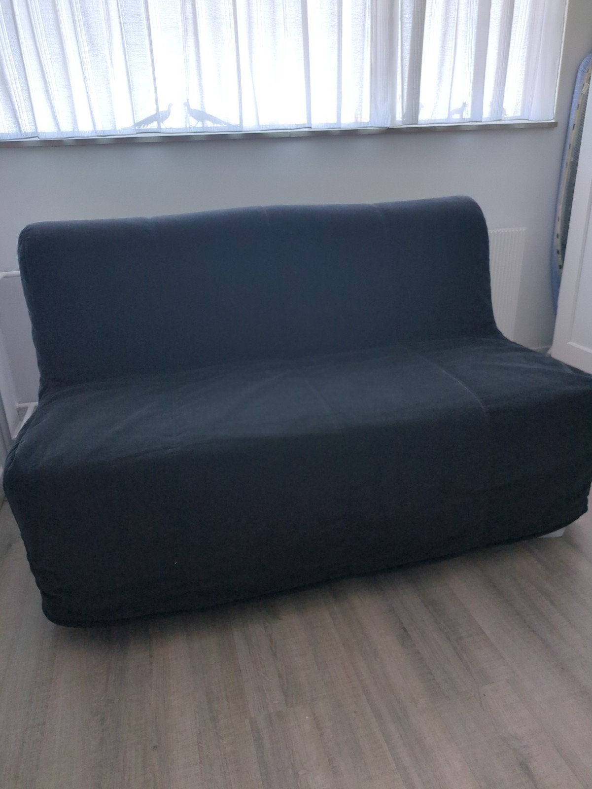 IKEA Lycksele slaapbank met hoes, Ophalen, Gebruikt, Zwart, Tweepersoons