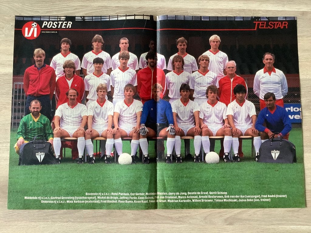 Poster Telstar Half jaren 80, Verzamelen, Sportartikelen en Voetbal, Ophalen of Verzenden, Zo goed als nieuw, Overige binnenlandse clubs