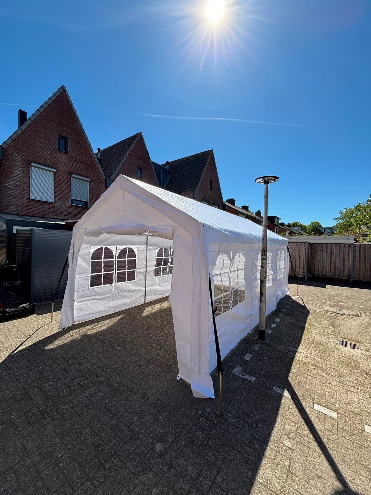Partytent 4x4m (PVC) - €215, Ophalen, Zo goed als nieuw