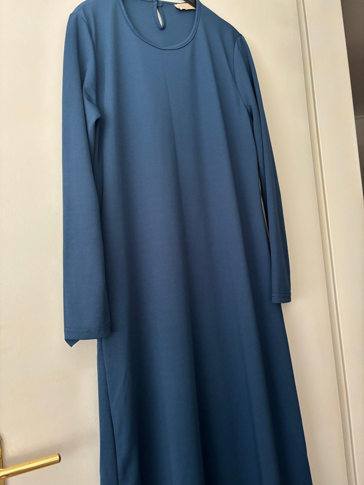 Lange blauwe jurk, maat 42/44, Kleding | Dames, Blauw, Maat 42/44 (L), Ophalen of Verzenden, Zo goed als nieuw