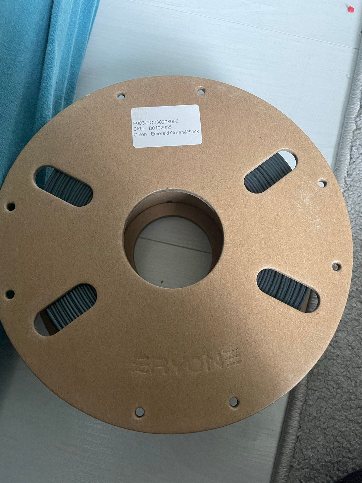 ERYONE Silk PLA Filament Emerald Green & Black 1kg, Computers en Software, Ophalen of Verzenden, Nieuw, Filamentrollen
