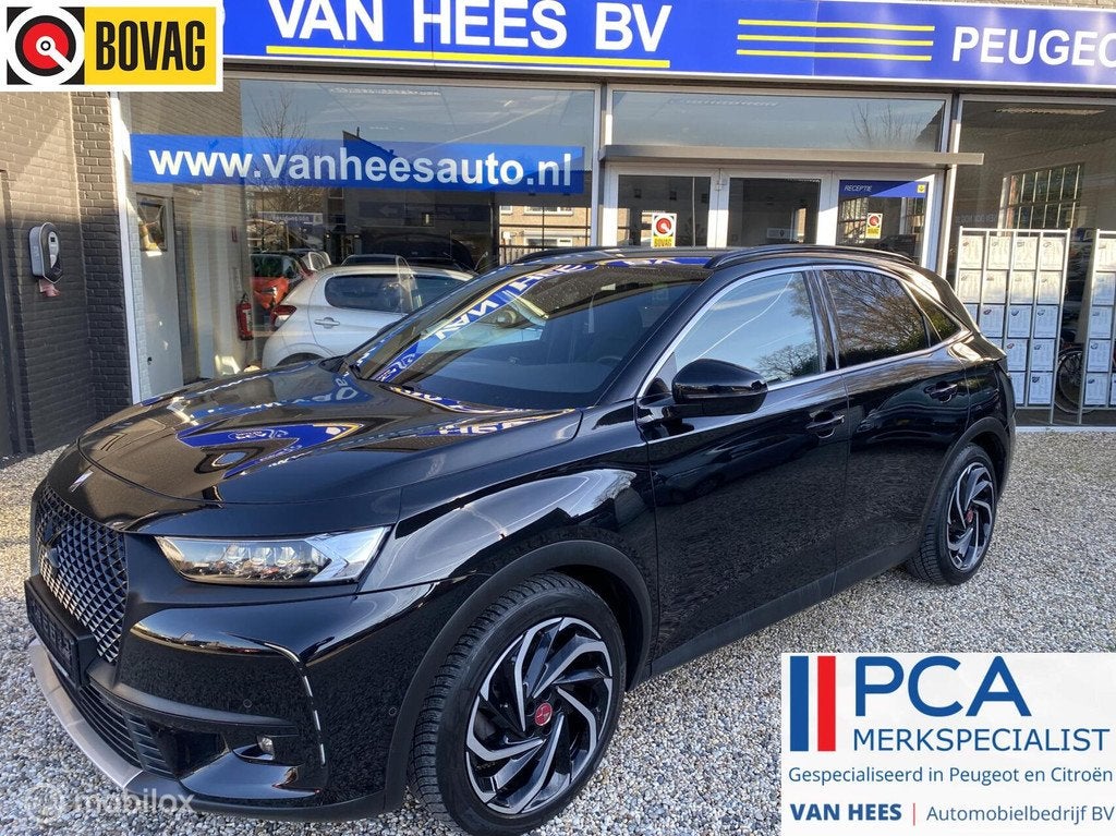 Ds 7 Crossback 300 pk E-Tense 4x4 Performance Line| night vi, Auto's, DS, Gebruikt, 4 cilinders, Alcantara, Zwart