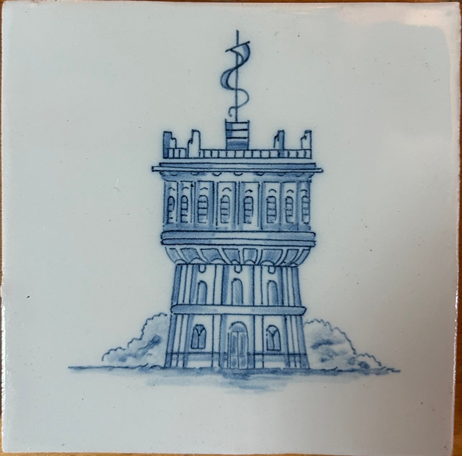 Watertoren Kennemerland op tegeltje, Ophalen of Verzenden