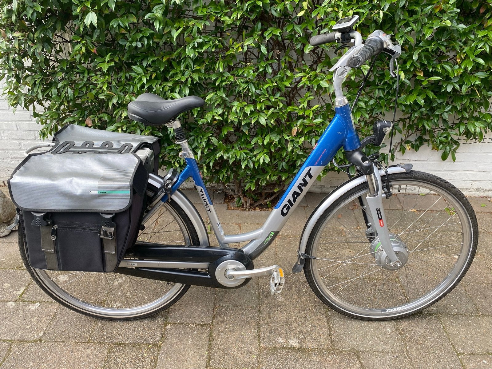 Giant Twist Go Double elektrische fiets met fietstassen, Ophalen, Gebruikt, Giant, 51 tot 55 cm