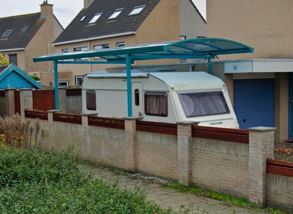 Carpoort auto of caravan, Tuin en Terras, Overkappingen, Ophalen, Gebruikt, Carport