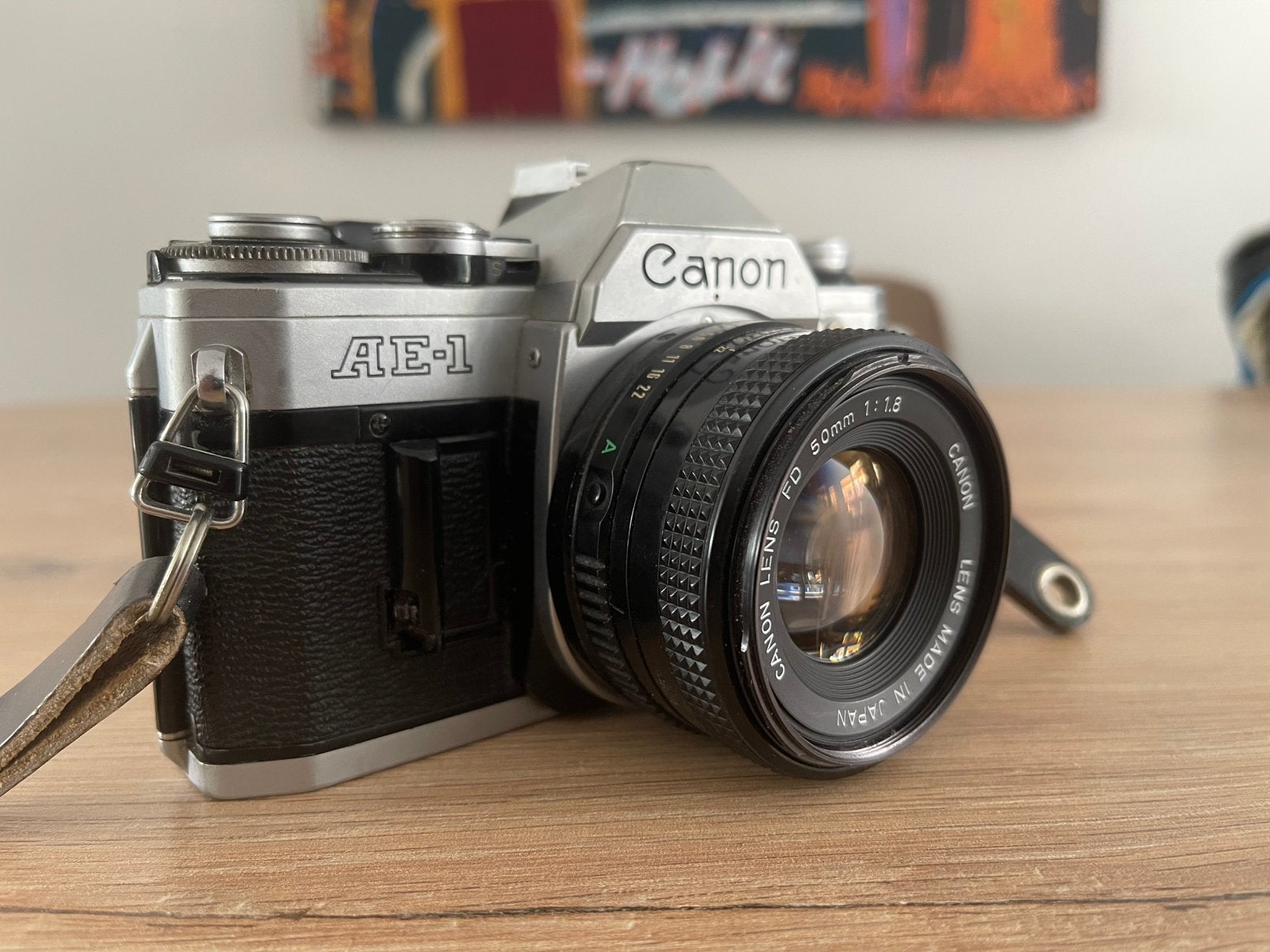 Canon AE-1 spiegelreflexcamera analoog rolletje, Audio, Tv en Foto, Fotocamera's Analoog, Ophalen of Verzenden, Gebruikt, Spiegelreflex