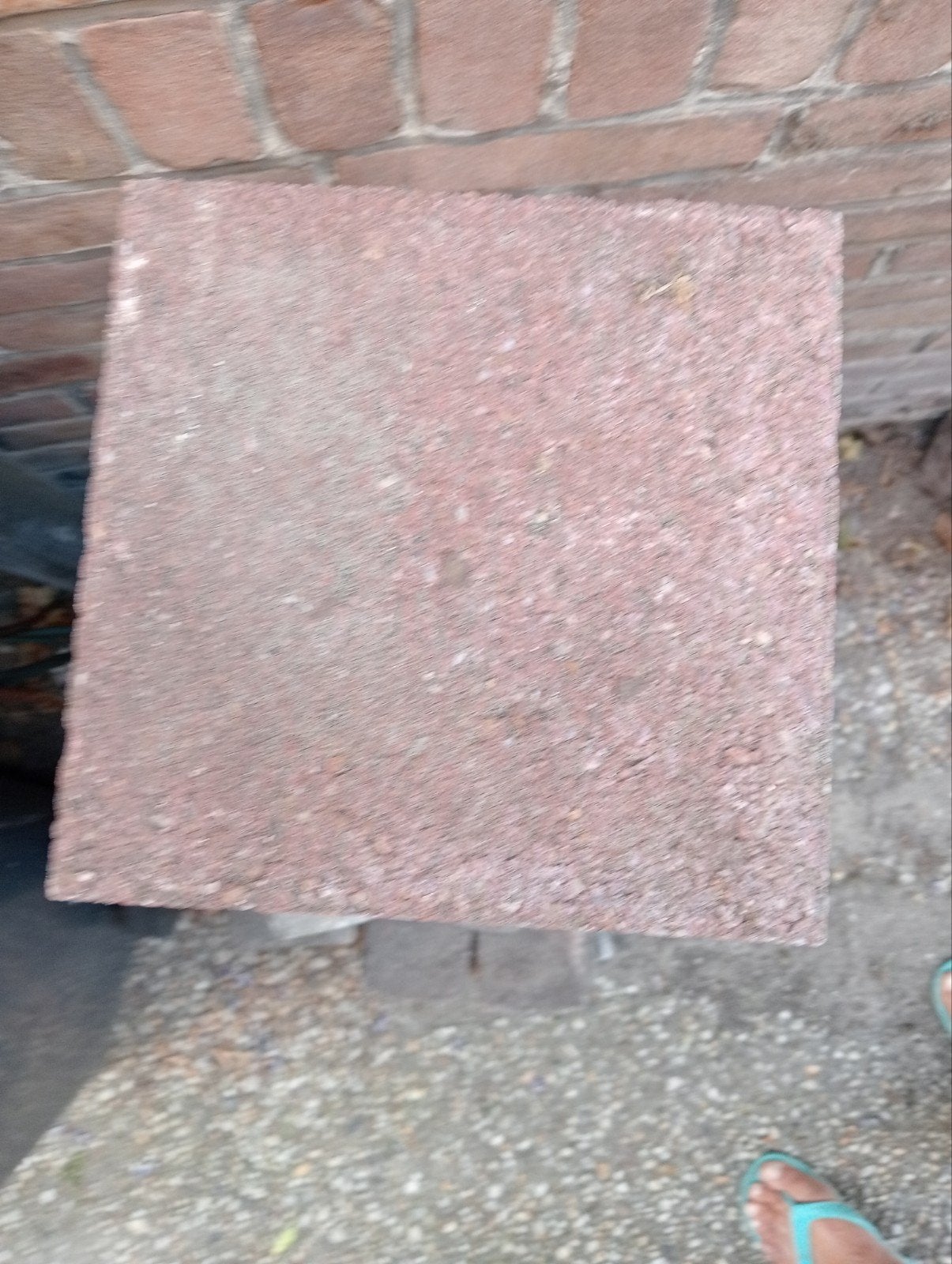 Gratis afhalen 9 rode tegels 20x20 cm, Ophalen, Gebruikt, Beton, Terrastegels