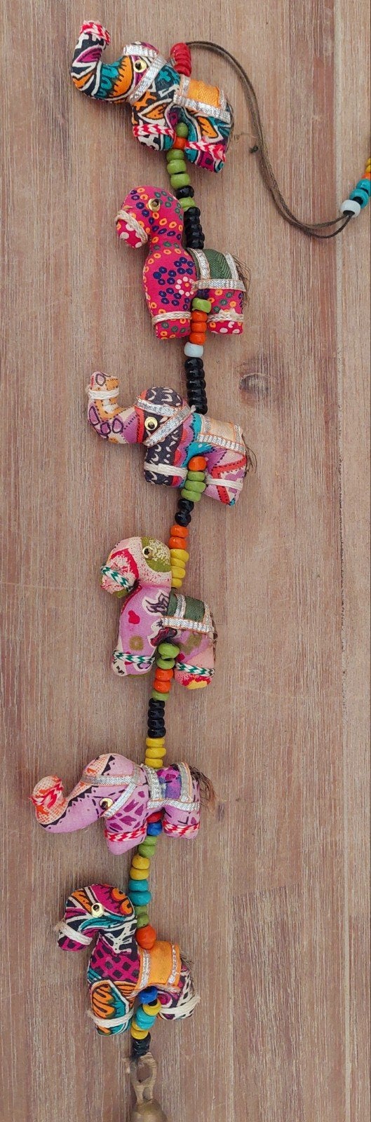 Vintage India slinger / mobiel met stoffen diertjes, Ophalen of Verzenden