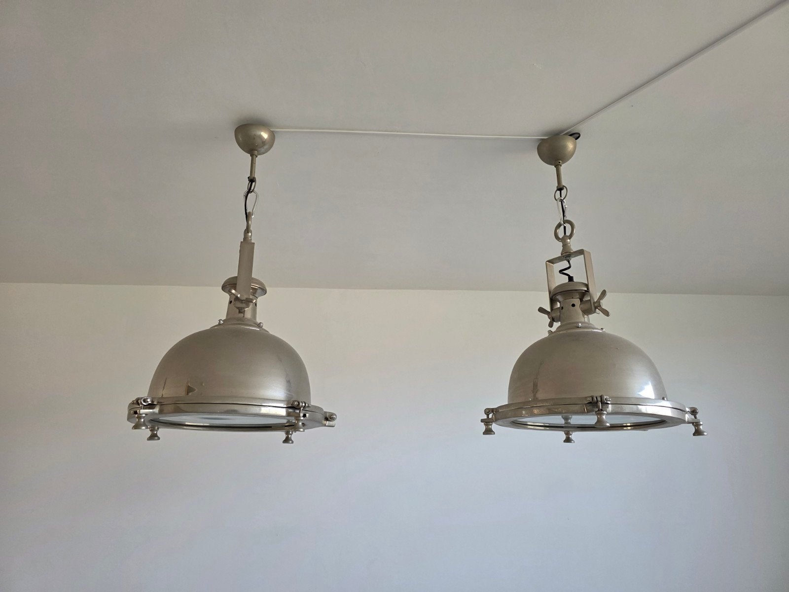 Industriële Hanglamp - rofra, Ophalen, E27 (groot), Zo goed als nieuw, Metaal