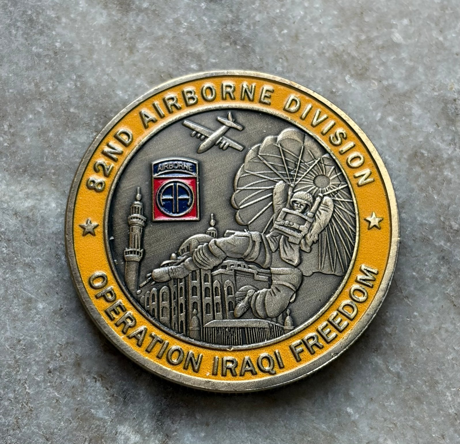 US Army 82nd airborne division coin, Ophalen of Verzenden, Landmacht, Amerika, Embleem of Badge