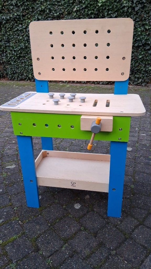 Hape houten werkbank voor kinderen, Ophalen of Verzenden, Zo goed als nieuw, Overige typen