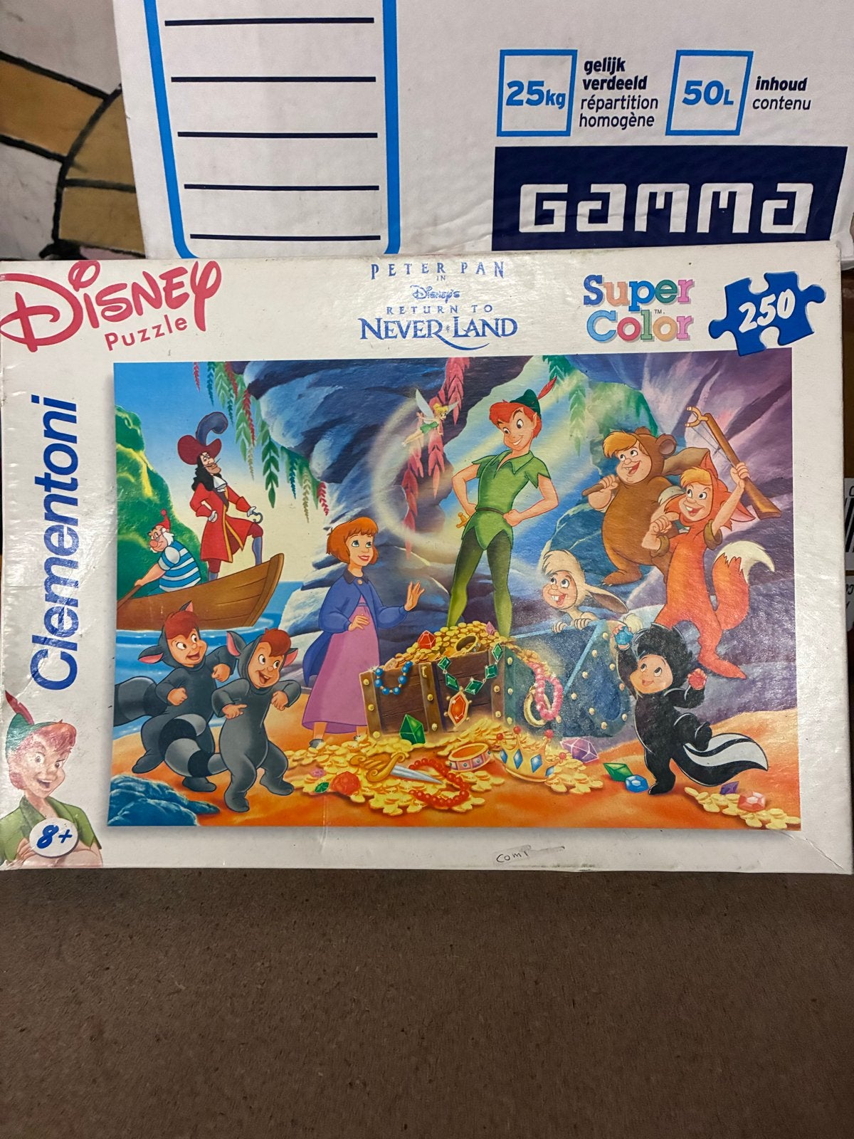 Disney Peter Pan Terug naar Nooitgedachtland puzzel 250 stuk, Ophalen of Verzenden, Meer dan 50 stukjes, Gebruikt, 6 jaar of ouder