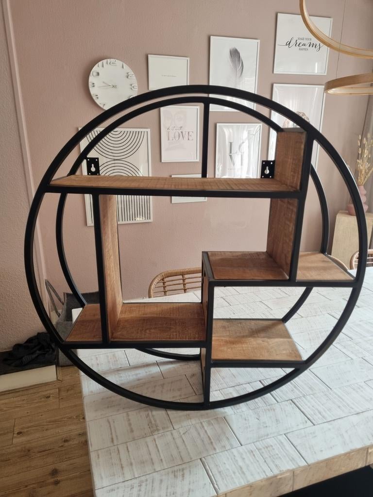 Rond wandrek met mangohouten planken, Ophalen, Gebruikt