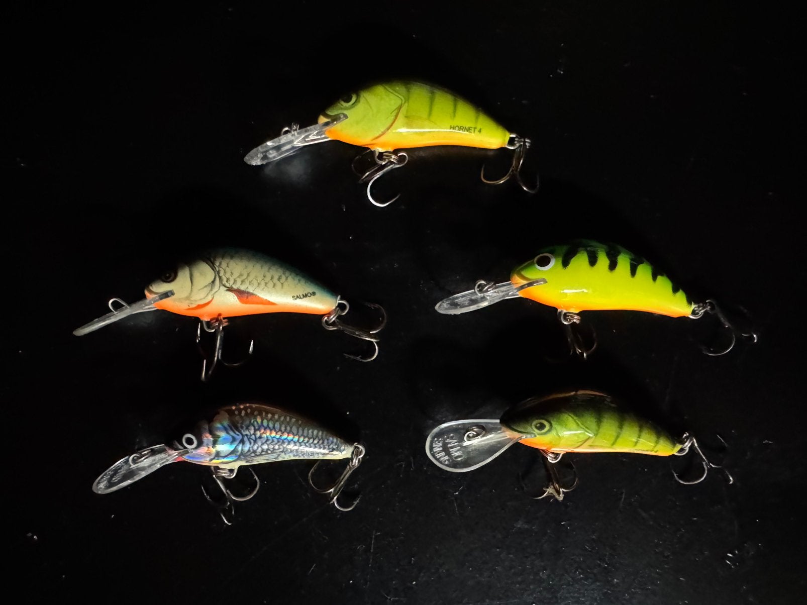 5x Salmo Hornet 4 cm floating, Watersport en Boten, Ophalen of Verzenden, Zo goed als nieuw, Overige typen