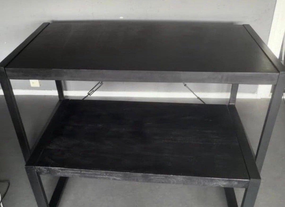 Mango houten salon- en eettafel set (apart te koop), Gebruikt, 150 tot 200 cm, Rechthoekig, Overige houtsoorten