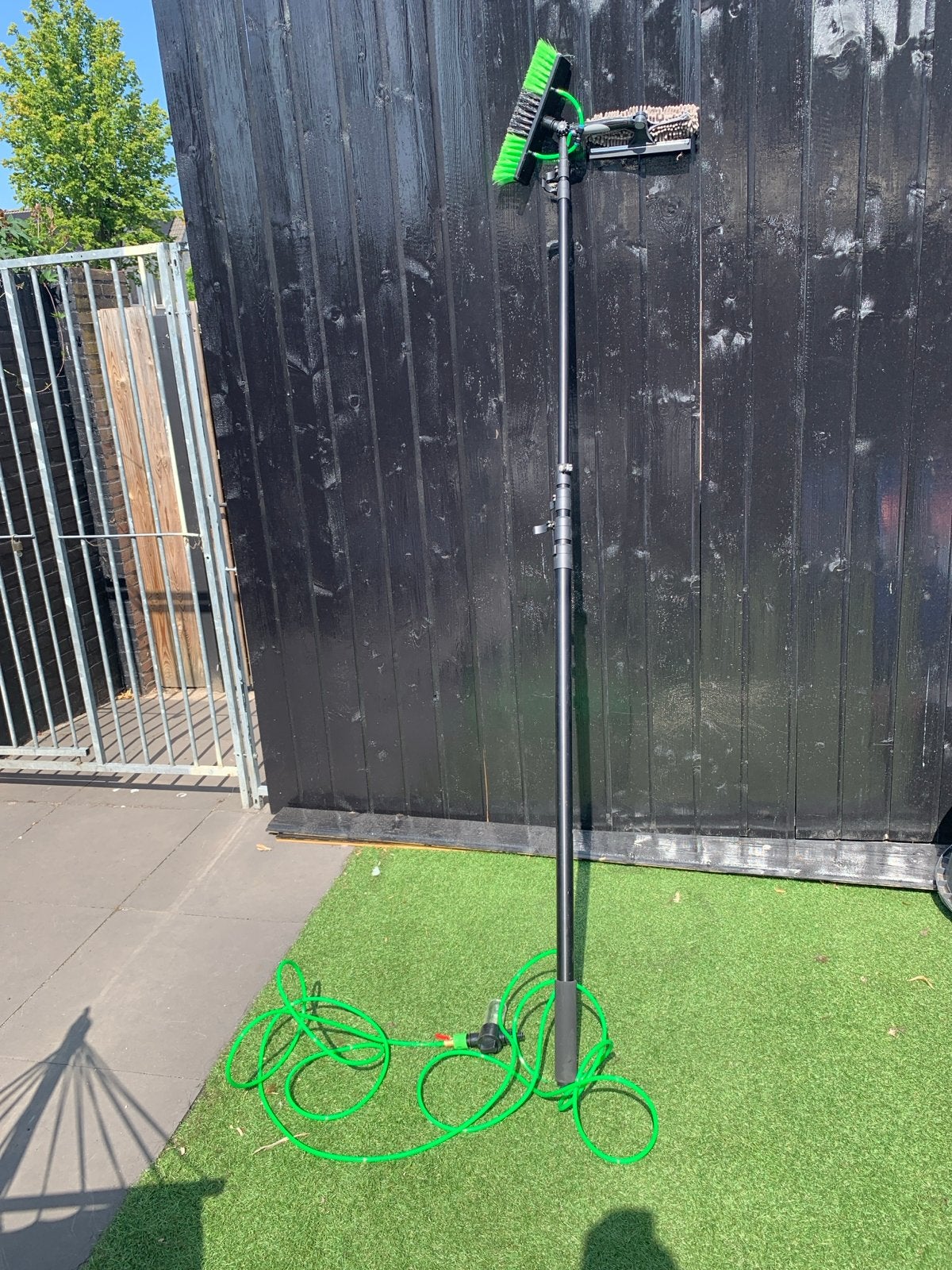 Telescopische wasborstel met waterslang, Ophalen, Gebruikt