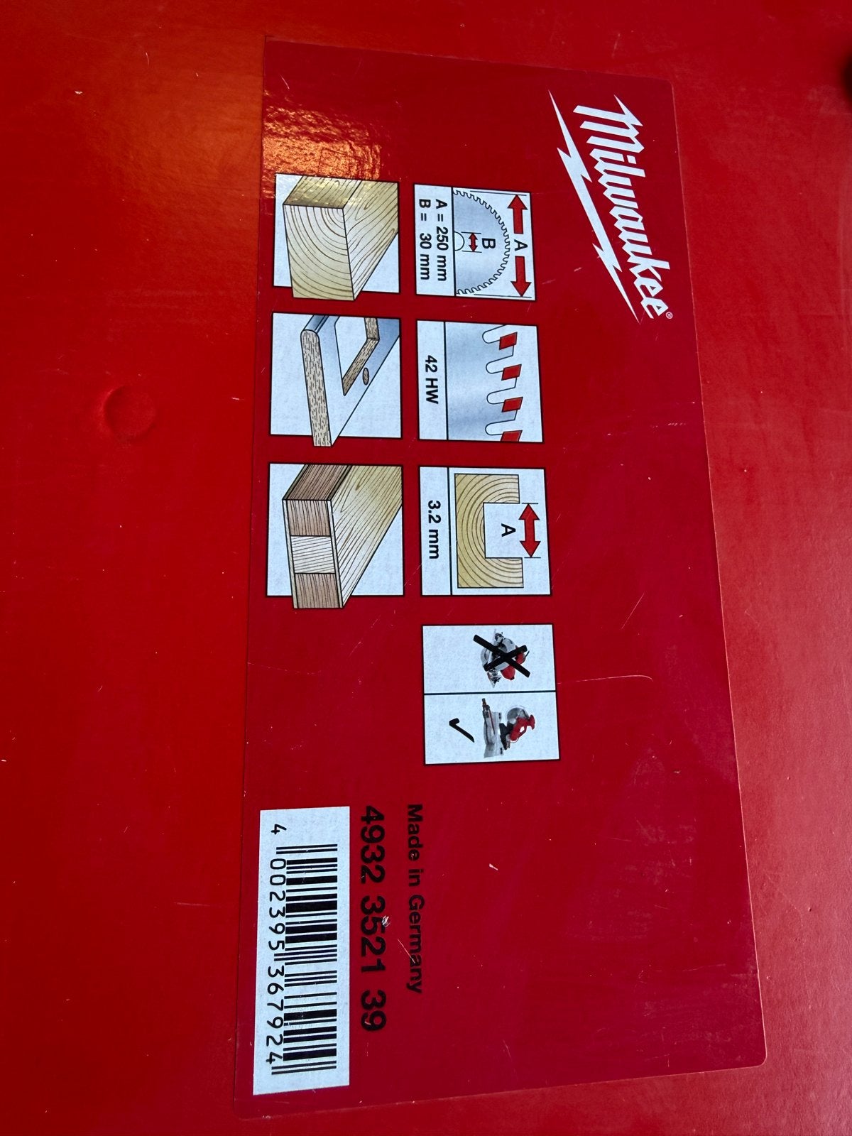Milwaukee Cirkelzaagblad 250mm - Nieuw in verpakking, Ophalen, Nieuw, Cirkelzaag, 70 mm of meer