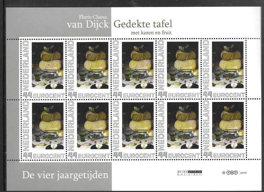 Vel 4 jaargrijden, Van dijck, Gedekte Tafel, postfris, Ophalen of Verzenden, Postfris