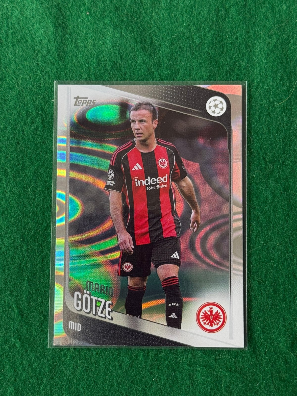 Mario Götze #162 Frankfurt Topps 2025 UCC Chrom, Ophalen of Verzenden, Zo goed als nieuw, Buitenlandse clubs, Spelerskaart
