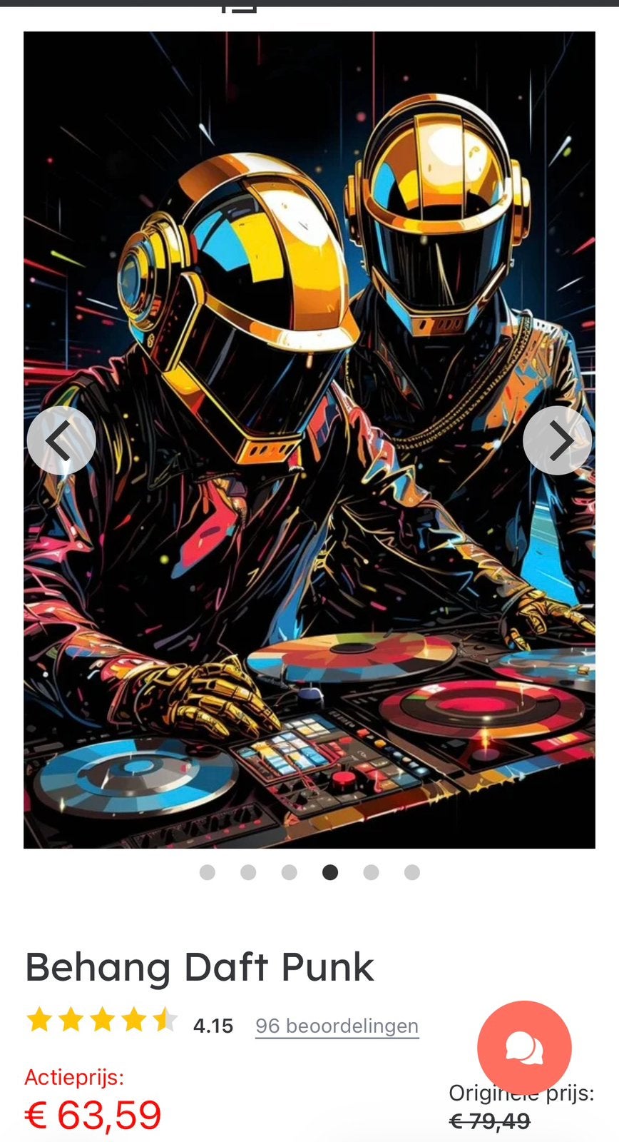 Daft punk mega poster, Rechthoekig Staand, Deurposter of groter, Nieuw, Ophalen of Verzenden