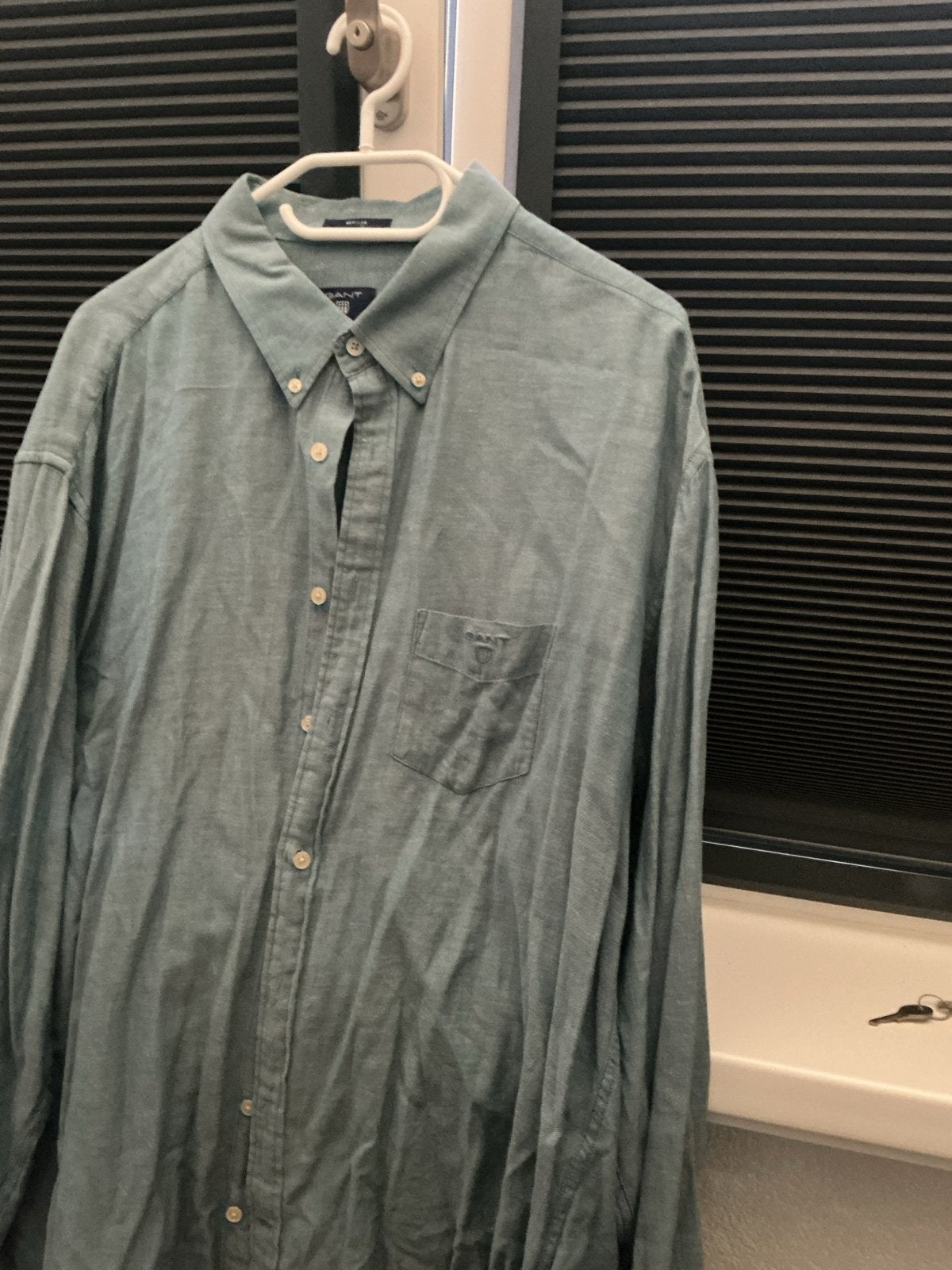 Gant overhemd buttondown BLAUW 3XL zgan, Ophalen of Verzenden, Zo goed als nieuw, Blauw, Overige halswijdtes