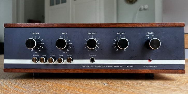 Audio-Sonic TA-3000 Versterker - Vintage Stereo Geluid, Audio, Tv en Foto, Overige merken, Gebruikt, Ophalen of Verzenden, Minder dan 60 watt