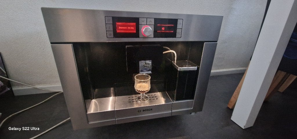 Luxe Bosch inbouw koffie machine model TCC78K750, Ophalen, Gebruikt, 10 kopjes of meer, Koffiemachine