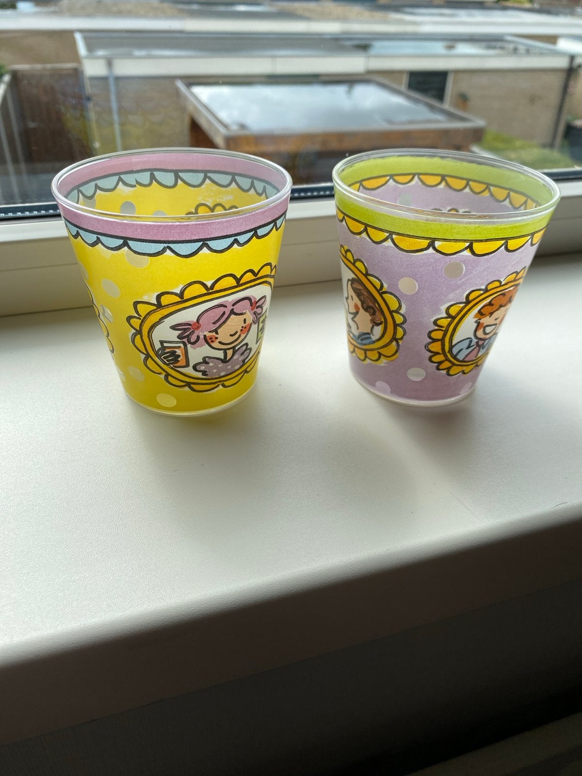 Blond Amsterdam bekers - set van 2, Glas of Glazen, Gebruikt, Ophalen of Verzenden, Glas