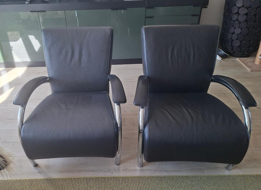 Molinari Accademia Fauteuils 2x, Minder dan 75 cm, Ophalen of Verzenden, Zo goed als nieuw, Modern