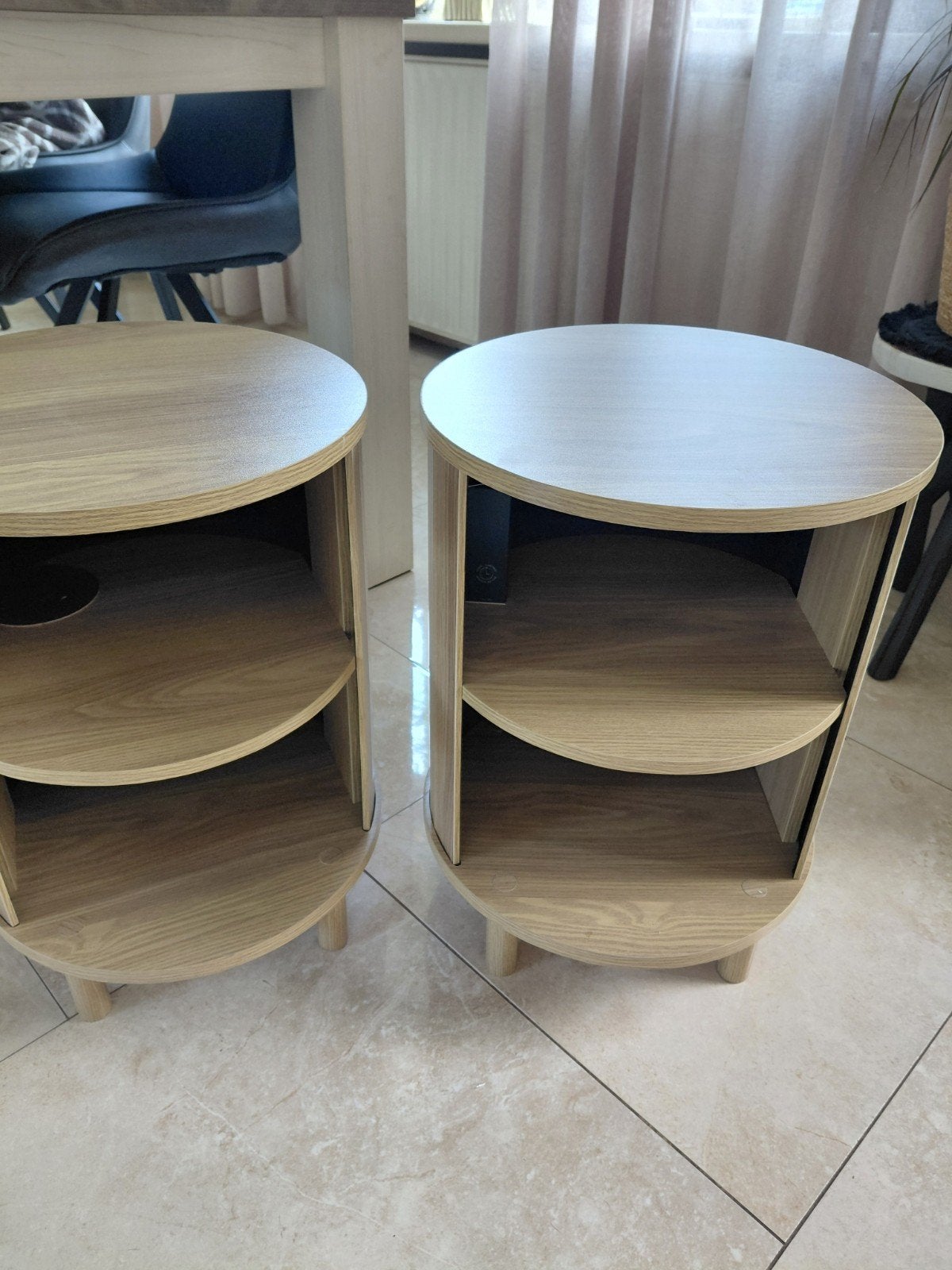 2 bijzet tafeltjes/ nachtkastjes rond, Ophalen, Rond, Minder dan 55 cm, 45 tot 60 cm
