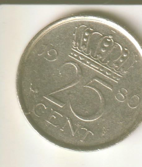 25 cent 1980 nederland, Verzenden, Koningin Juliana, 25 cent