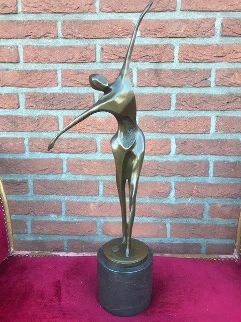 groot modern bronzen beeld, DANSER, 57 cm, Antiek en Kunst, Antiek | Koper en Brons, Ophalen of Verzenden, Brons