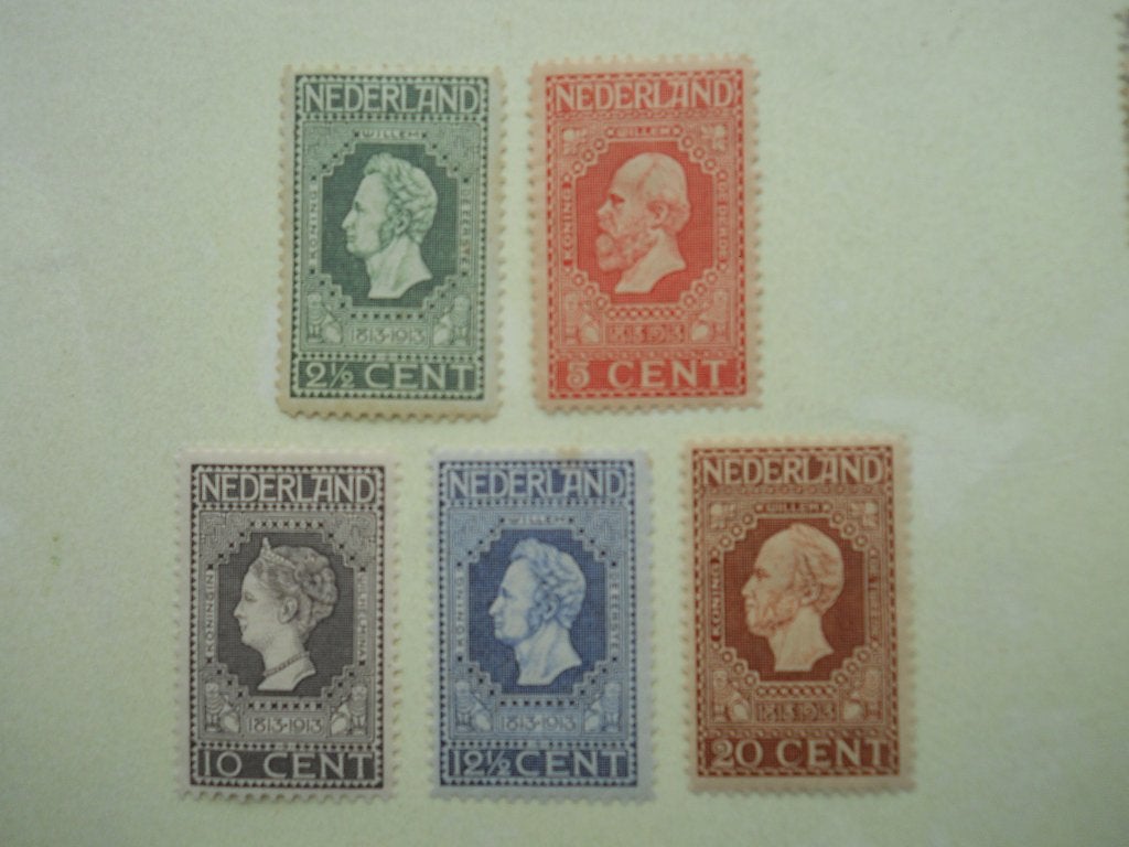 Nederland 1913 Jubileumzegels uit Nvph.90-95 ongebruikt, Ophalen of Verzenden, T/m 1940, Postfris