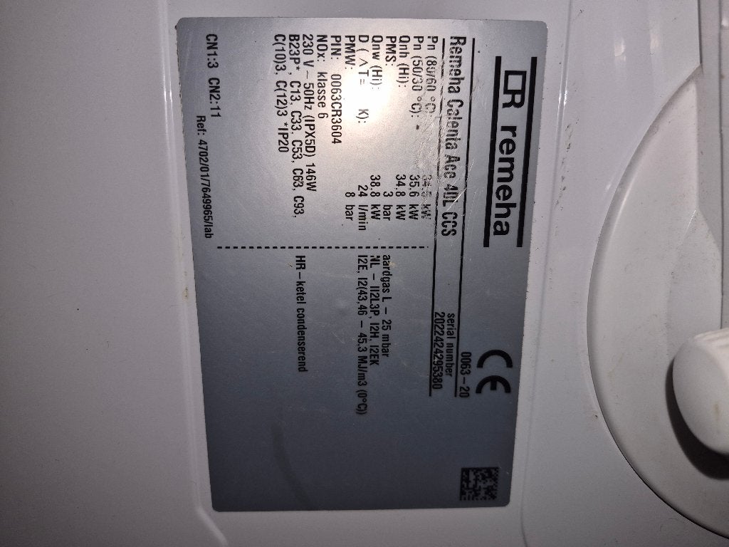 Verwarmings ketel /cv ketel, Doe-het-zelf en Verbouw, Verwarming en Radiatoren, Ophalen, 30 tot 80 cm, Hoog rendement (Hr), Cv-ketel of Combi-ketel