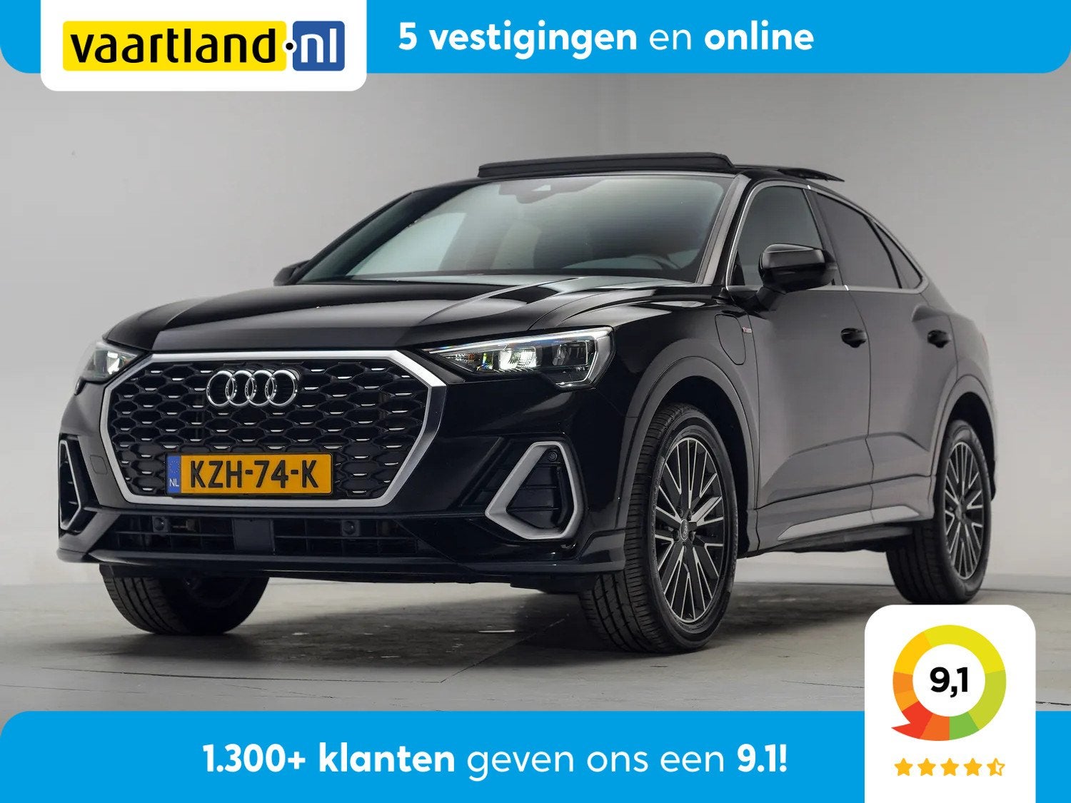 Audi Q3 Sportback 45 TFSI e S Line [ SoH 87,5% | Panorama Vi, Dealer onderhouden, Gebruikt, Hybride Elektrisch/Benzine, SUV of Terreinwagen