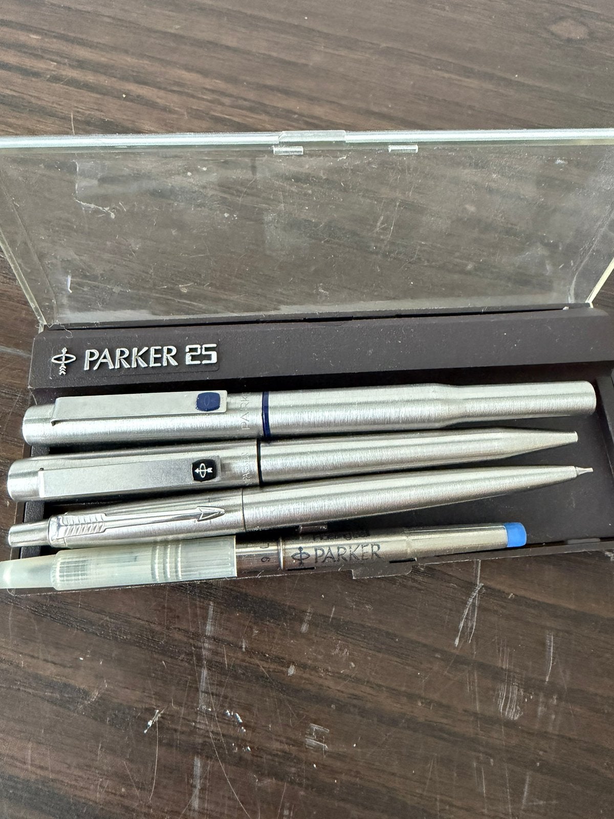 Parker pennen met doosje, Verzamelen, Pennenverzamelingen, Ophalen of Verzenden, Gebruikt, Balpen, Parker