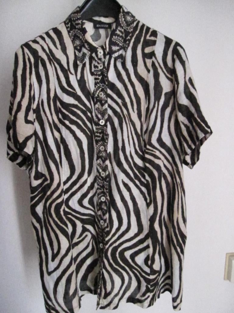 linnen blouse, dierenprint, zebraprint, maat 44 basler, Basler, Ophalen of Verzenden, Nieuw, Maat 42/44 (L)