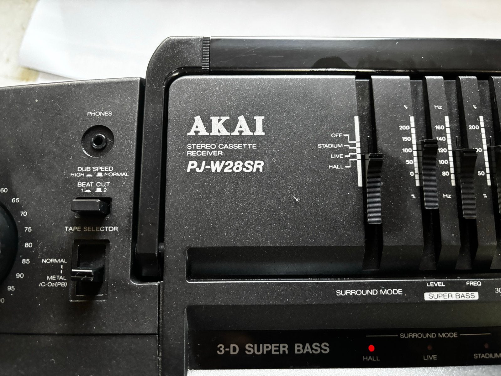 AKAI PJ-W28SR Stereo Cassette Receiver Boombox, Audio, Tv en Foto, Ophalen of Verzenden, Bandrecorder