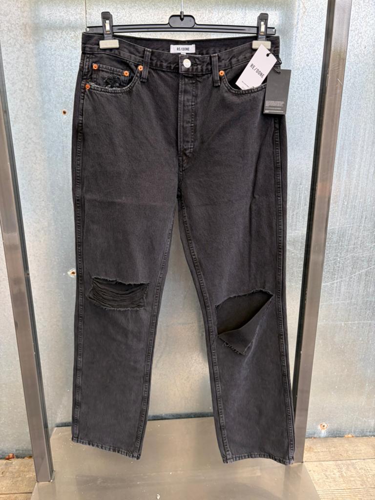 Redone jeans spijkerbroek 30 €325 re/done zwart, Ophalen of Verzenden, Zo goed als nieuw, Blauw, W30 - W32 (confectie 38/40)