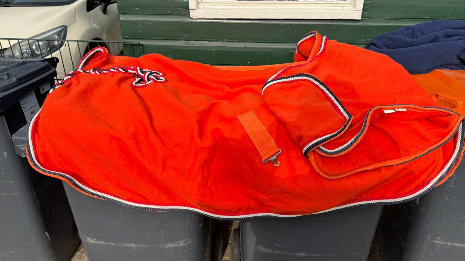 Fleecezweetdeken, dikke kwaliteit, Full (L), Oranje, Gebruikt, Fleece