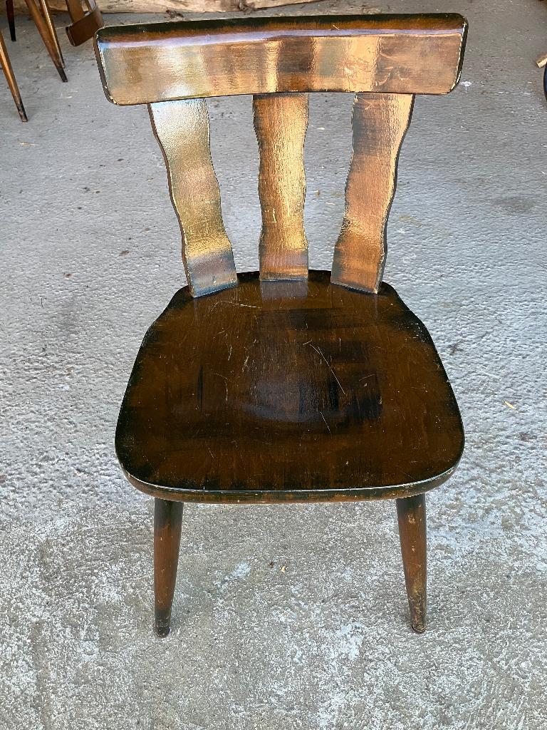 8 Houten café stoelen, Ophalen, Gebruikt, Bruin, Gebruikte houten café stoelen